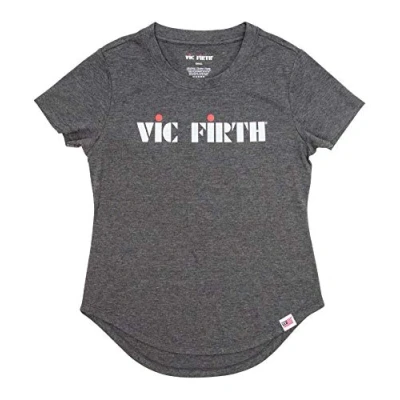 Image of Vic FIrth Logo Womens Grey T Shirt Large