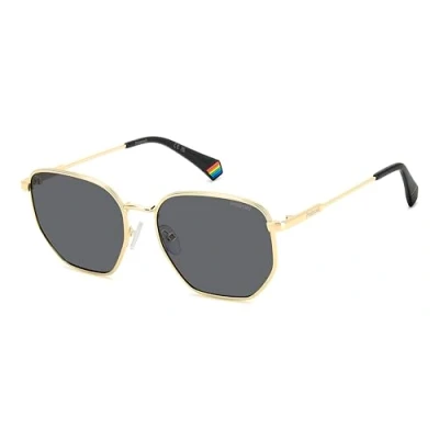 Image of POLAROID PLD 6214/s/x Sunglasses, Gold/Grey, 56