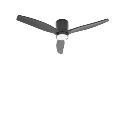 Image of Lucande LED ceiling fan Sorin, black, DC, quiet