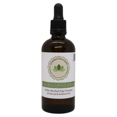 Image of Cats Claw Herbal Tincture (Alcohol &amp; Glycerin Free) 110ml in Glass Bottle with Rubber Pipette (x1)