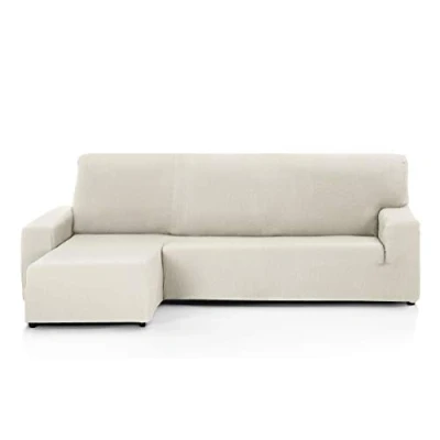 Image of Martina Home Tunez Sofa Cover For Chaise Longue, 32 x 17 42 cm Short Left Arm (Front View) 32x17x42 ivory white