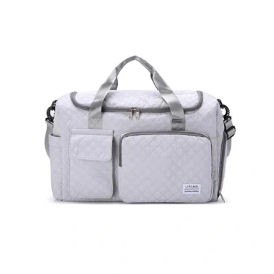 Image of Balakaka Travel Duffel Bag 46x23x30 cm, 31L Large Womens Mens Sports Gym with Shoe Compartment Wet Pocket, Weekend Overnight Trolley Sleeve for Swimming Shopping, Silver Gray