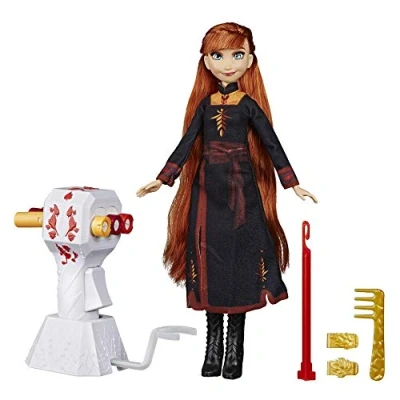 Image of Disney Frozen Sister Styles Anna Fashion Doll With Extra Long Red Hair, Braiding Tool and Hair Clips Toy For Kids Ages 5 Up