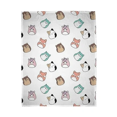 Image of Squishmallows Official Fleece Throw Blanket Super Soft Warm White Throw, Chill Design Perfect For Home, Bedroom, Sleepovers &amp; Camping Size 100 x 150cm