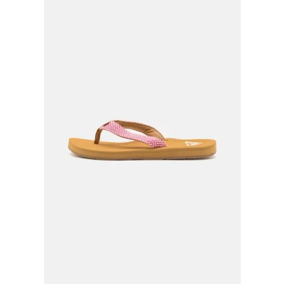 Image of Roxy Porto Tbar sandals, Women&#039;s, Size: 8, Raspberry Textile