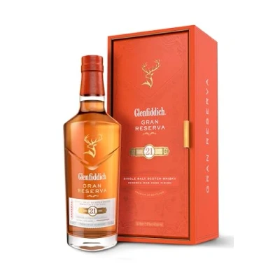 Image of Glenfiddich 21 Year Old Single Malt Scotch Whisky with Gift Box 70cl