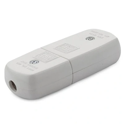Image of BG Electrical 452 Nexus 10 Amp 3 Pin Male and Female ABS Flex Connector, White, 20 Pieces