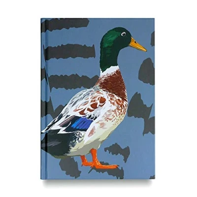 Image of Leslie Gerry Mallard Duck Hardback Notebook Premium 160 Page A5 Lined Ruled Travel Journal