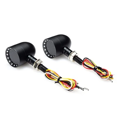 Image of Alchemy Parts Motorbike LED Indicators Stop Tail Lights Integrated for Custom Chopper PAIR