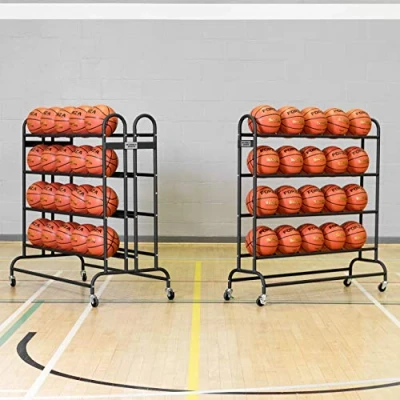 Image of FORZA Freestanding Portable Sports Ball Trolley 20 or 40 Capacity Multi Sport Rack (40 Capacity)