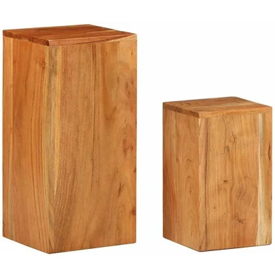 Image of vidaXL Plant Stands 2 pcs Solid Acacia Wood