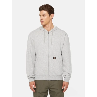 Image of Dickies, Men&#039;s, MIDWEIGHT FULL ZIP FLEECE HOODIE REGULAR, HEATHER GREY, XL