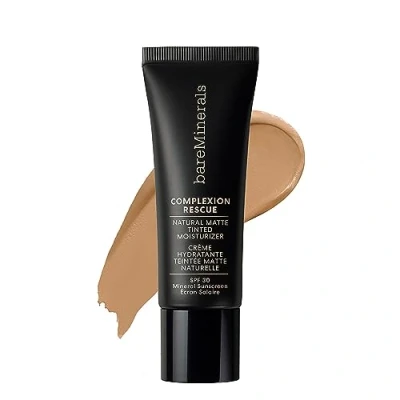 Image of BAREMINERALS Complexion Rescue Natural Matte Tinted Mineral Moisturiser SPF30 Tan Amber 35 ml