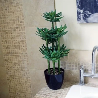 Image of 60cm Artificial Tropical Yukka Palm Potted in Planter