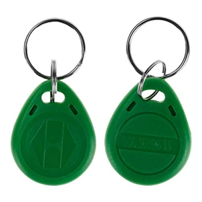 Image of LIBO 125KHz Smart ID Key Tag Card RFID Access Control Proximity EM4100 TK4100 Keyfobs Keychains NFC Token Badge Holder (Pack of 100, Green)