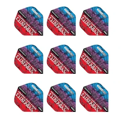 Image of Red DRAGON Hardcore Peter Wright Snakebite Multi Snakeskin Dart Flights 3 Sets Per Pack (9 in total)