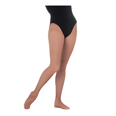 Image of Mytoptrendz® Women&#039;s Extra Large Natural Nude Fishnet Tights Pantyhose Footed