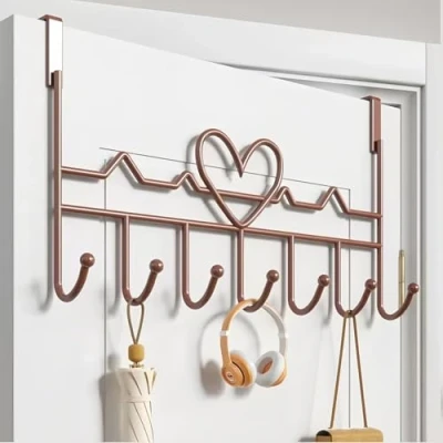 Image of WBDXWB Over The Door Hook, Hanger for Coat, Towel, Bag, Robe (1 Pack, Bronze)