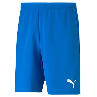 Image of puma Mens Teamrise Shorts, Electric Blue Lemonade White, 3XL EU