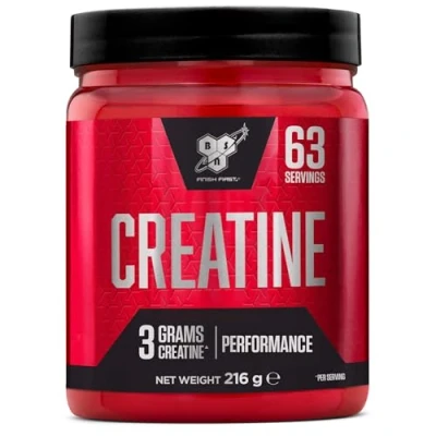 Image of BSN DNA Creatine Monohydrate Powder, Sports Nutrition Pre Workout and Post Supplement, to support performance, Unflavoured, 216 g, 63 Servings