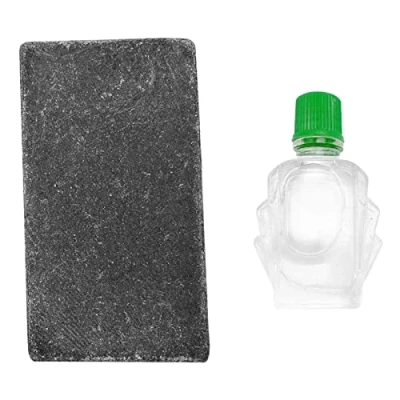 Image of EKOKIM Gold Testing Stone, Portable Detecting Stone Equipment Touchstone for Jewelry Coins Antique Silver (Stone+Water)