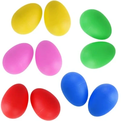 Image of A Star Multi Coloured Egg Shakers Box of 10 Pcs Percussion Rhythm Plastic Maracas Mixed Colours