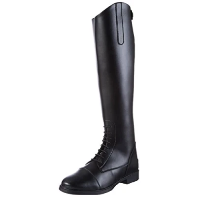 Image of HKM Women&#039;s Reitstiefel, Damen Lang Equestrian Boot, Black, 5 UK