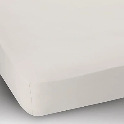 Image of 15&quot; Extra Deep Double Bed Cotton Jersey Fitted Sheet White