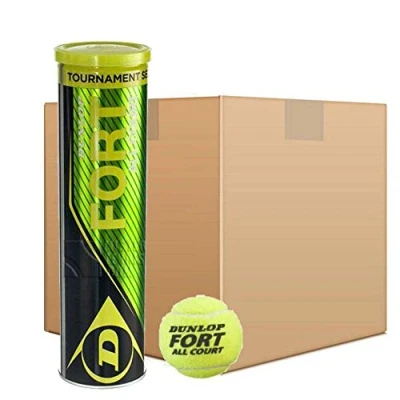 Image of Pack of 18 Tubes 4x Dunlop Fort All Court Tournament Tennis Balls