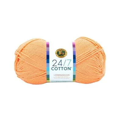 Image of Lion Brand Yarn Company 761 132 24/7 Cotton Yarn, Creamsicle, One Size