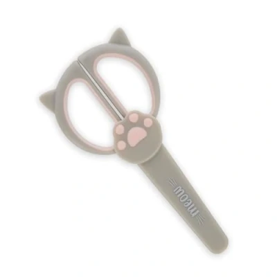 Image of Legami, Kids Scissors, Precise Cut, Left Handed Right Rounded Tip with Blade Case, Safe, School Supplies, Kitty Theme
