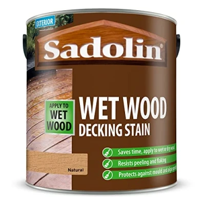 Image of Sadolin Wet Wood Decking Stain 2.5 litre Colour Natural