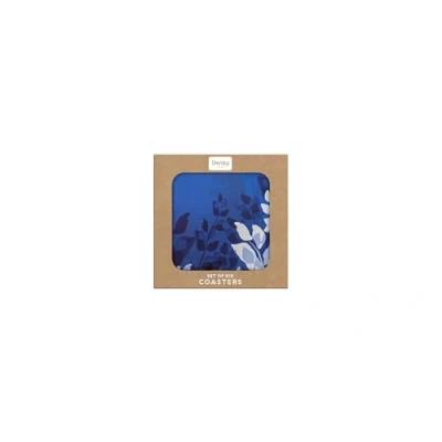 Image of Denby Colours Blue Foliage Coasters Set Of 6
