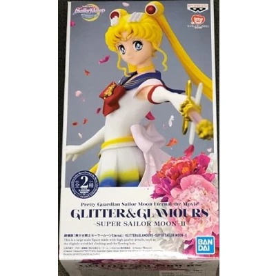 Image of Banpresto BP18850 PRETTY GUARDIAN Super Sailor Moon Vers.A Figurine Glitte r&amp; Glamrous 23cm, Black