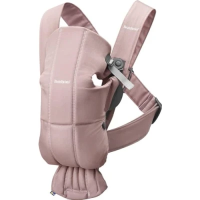 Image of BabyBjörn Baby Carrier Mini, Woven, Dusty Pink