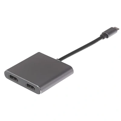 Image of Nikkai USB C Multiport Hub 2x 4K 60Hz HDMI/USB PD/USB A 3.0 MST