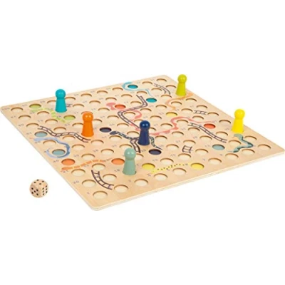 Image of small foot 11785 XL Wooden Snakes and Ladders game for 6 players, parlour in large format ages 4+ years