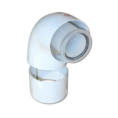 Image of Glow Worm 87 Degree Elbow Pipe Polypropylene White 20257009