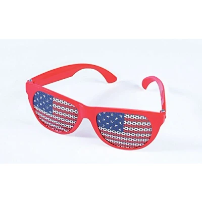 Image of Forum Novelties X74692 USA Flag Glasses, unisex adult, One Size