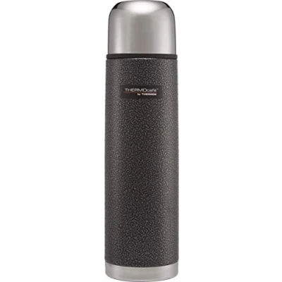 Image of Thermocafé by THERMOS Stainless Steel Flask, Hammertone Grey, 1.0 L
