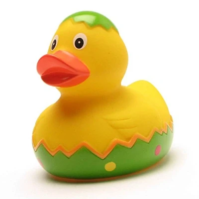 Image of Rubber Duck Easter Egg Green Bath L: 8 cm