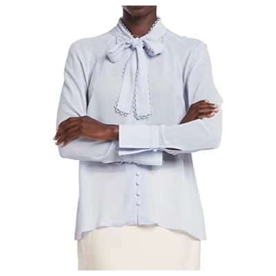Image of Ted Baker Womens Julinaa Blouse, Baby Blue, 12 UK