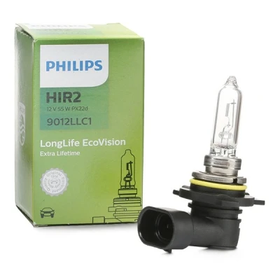 Image of GOC35125530 Light Bulbs PHILIPS LongLife 9012LLC1 HIR2 12V 55W PX22d 3700K Halogen TOYOTA: Yaris III Hatchback, Auris Avensis Estate