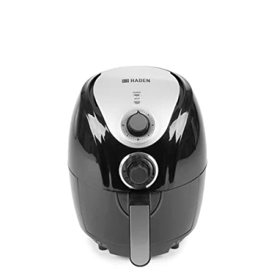 Image of Haden 2.5L Small Air Fryer 1300W Low Wattage, Adjustable Temperature Control, Rapid Circulation, Non Stick, Easy Clean, Compact for 1 Person, Ideal Households, Black