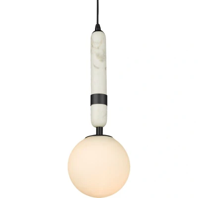 Image of La Spezia Globe Pendant Ceiling Light Black, E14
