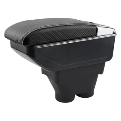 Image of YJYWZH Armrest Compatible with Peugeot 208 2013 2018 Car Consoles Arm Rest Storage Box Cup Holder Interior