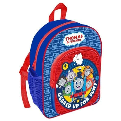 Image of Thomas The Tank Engine Kids School Backpack Nursery Bag With Front Pocket Mesh Side Adjustable Straps