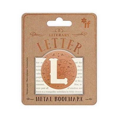 Image of Literary Letters Metal Bookmark Letter L
