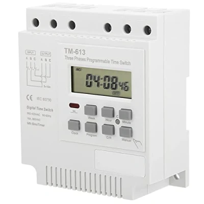 Image of Garosa Time Relay, 380V 16A Three Phases Digital Programmable Control Power Timer Switch,timer