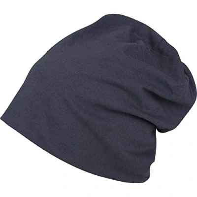 Image of Build Your Brand Jersey Beanie Hat, Navy, Einheitsgröße